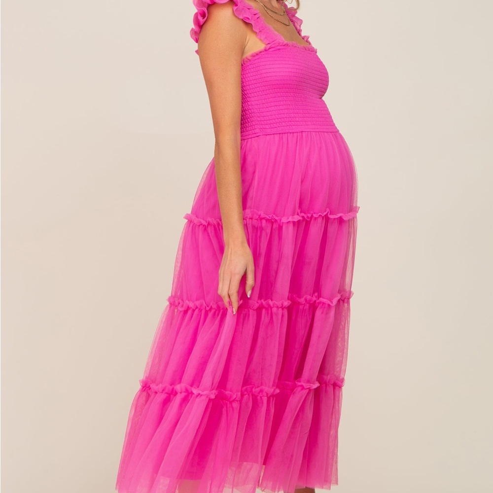 NWT Fuchsia Maternity Midi Dress